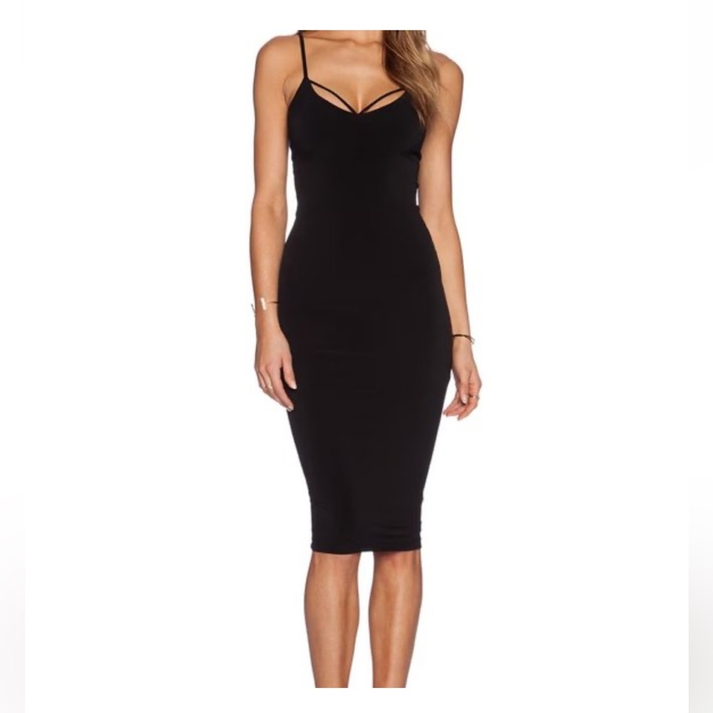 Nookie Black Strappy Low Back Dress Medium